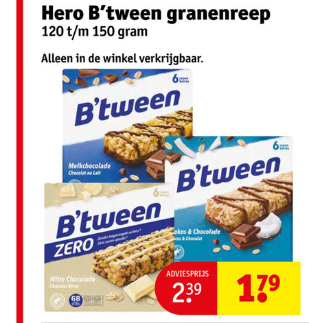 Hero   mueslireep folder aanbieding bij  Kruidvat - details