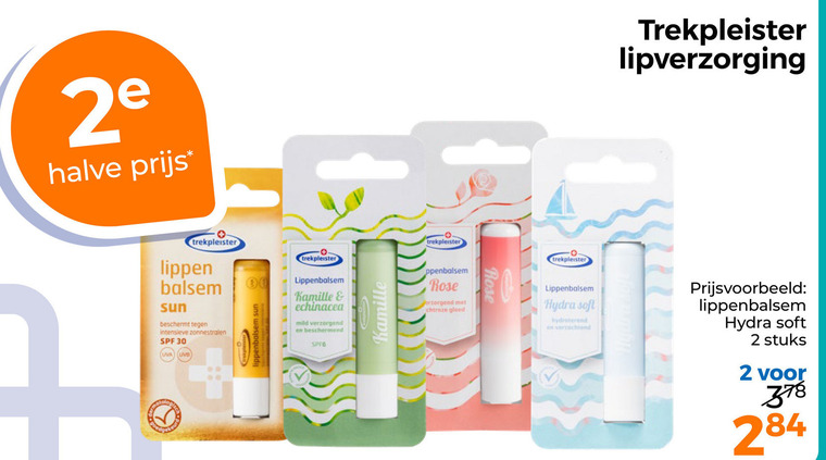 Trekpleister Huismerk   lippenbalsem folder aanbieding bij  Trekpleister - details