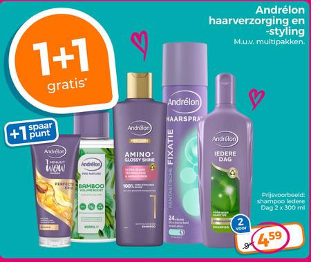 Andrelon   conditioner, shampoo folder aanbieding bij  Trekpleister - details
