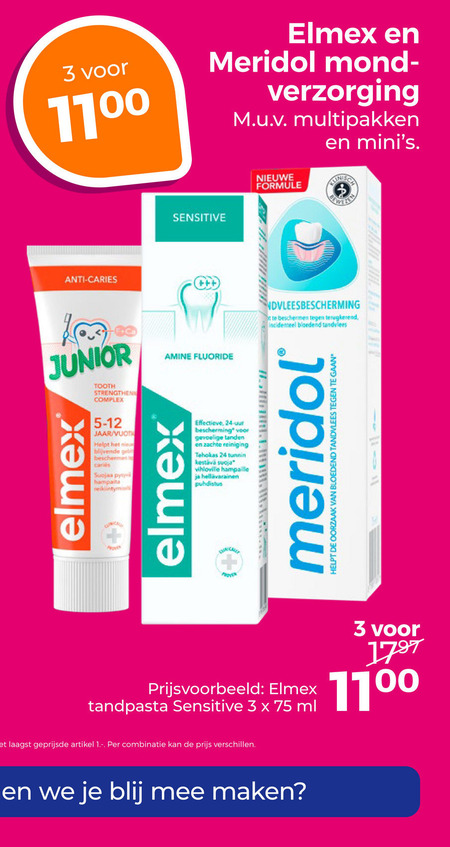 Meridol   tandpasta folder aanbieding bij  Trekpleister - details