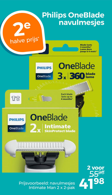 Philips   scheermesjes folder aanbieding bij  Trekpleister - details