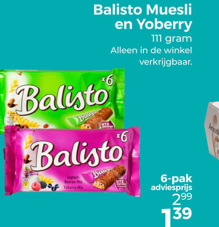 Balisto   mueslireep folder aanbieding bij  Trekpleister - details