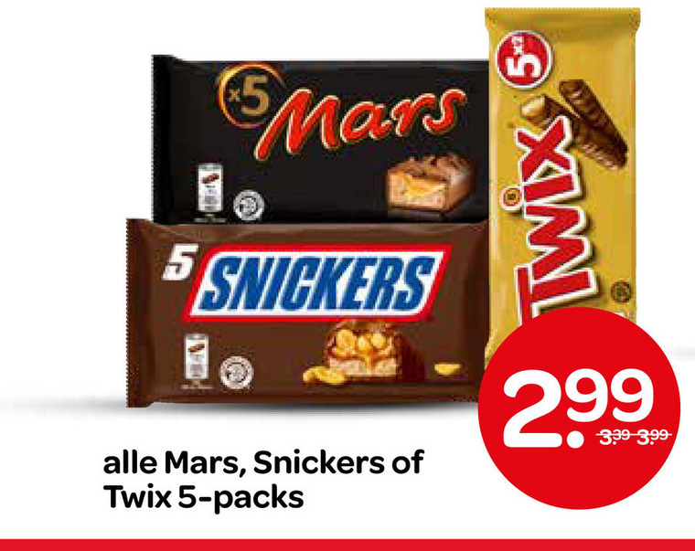 Mars   chocoladereep folder aanbieding bij  Spar - details