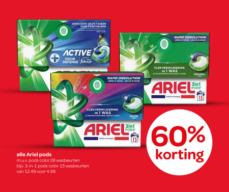 Ariel   wasmiddel folder aanbieding bij  Spar - details