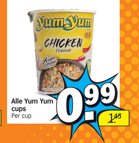 Yum Yum   noodles folder aanbieding bij  Albert Heijn - details