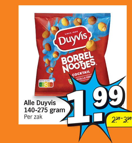 Duyvis   borrelnootjes folder aanbieding bij  Albert Heijn - details