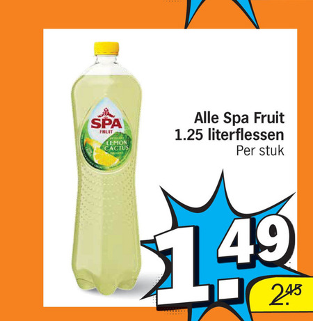 Spa en Fruit   fruitdrank folder aanbieding bij  Albert Heijn - details