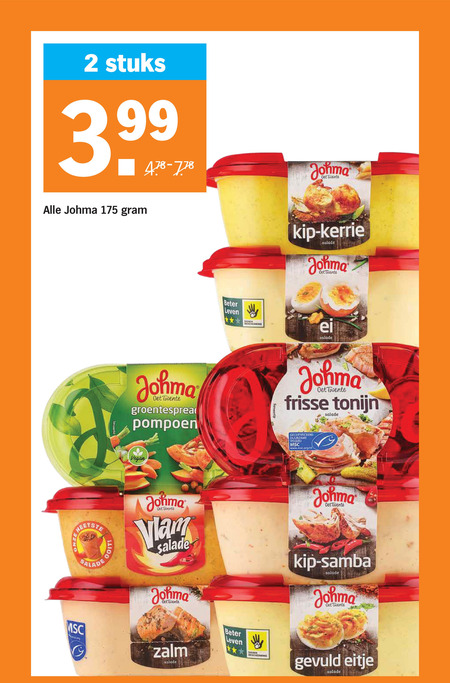 Johma   salade folder aanbieding bij  Albert Heijn - details