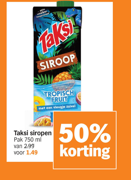 Taksi   limonadesiroop folder aanbieding bij  Albert Heijn - details