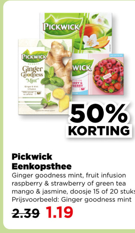 Pickwick   thee folder aanbieding bij  Plus - details