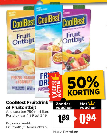 Coolbest   fruitdrank folder aanbieding bij  Vomar - details