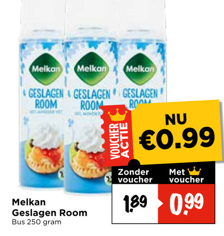 Melkan   slagroom folder aanbieding bij  Vomar - details