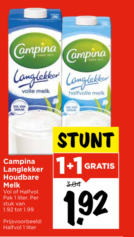 Campina   melk folder aanbieding bij  Vomar - details