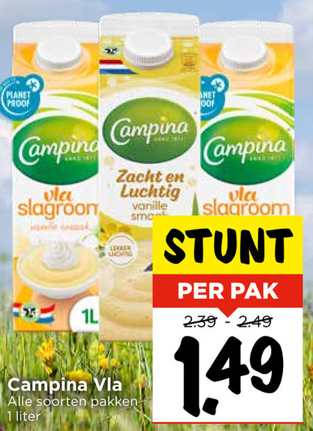 Campina   vla folder aanbieding bij  Vomar - details