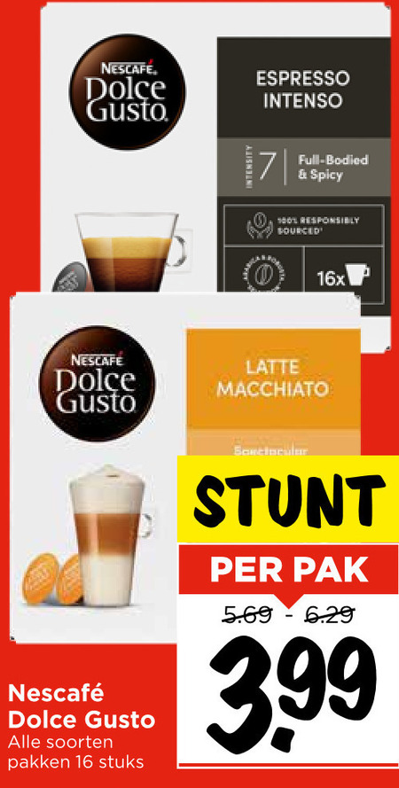 Nescafe   dolce gusto capsules folder aanbieding bij  Vomar - details