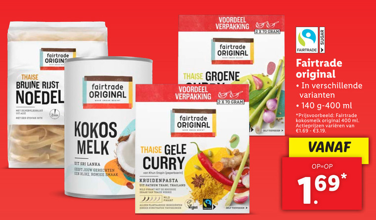 Fair Trade Original   kokosmelk folder aanbieding bij  Lidl - details