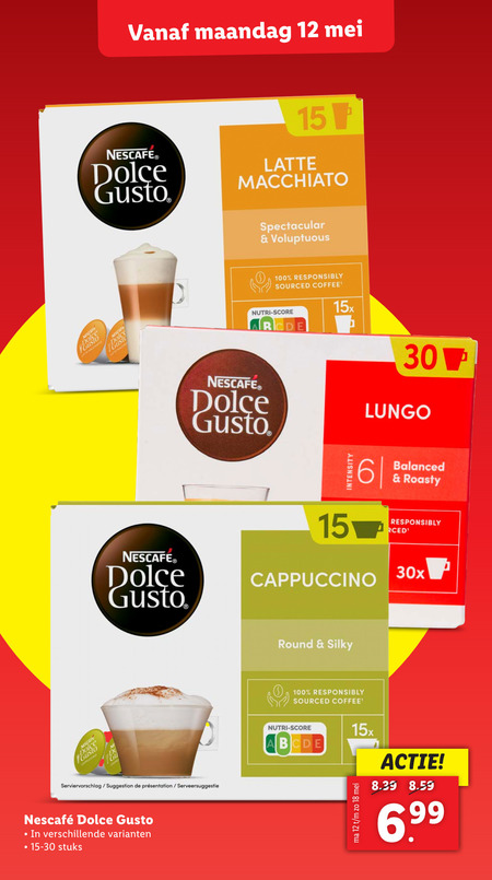 Nescafe   dolce gusto capsules folder aanbieding bij  Lidl - details