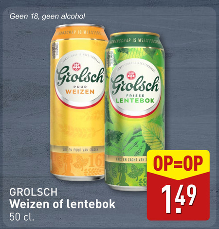 Grolsch   lentebokbier folder aanbieding bij  Aldi - details