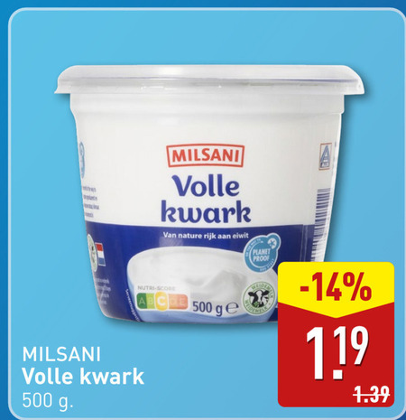 Milsani   kwark folder aanbieding bij  Aldi - details