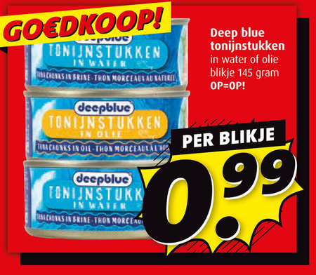 Deepblue   tonijn in blik folder aanbieding bij  Boni - details