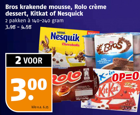 Bros   chocolademousse folder aanbieding bij  Poiesz - details