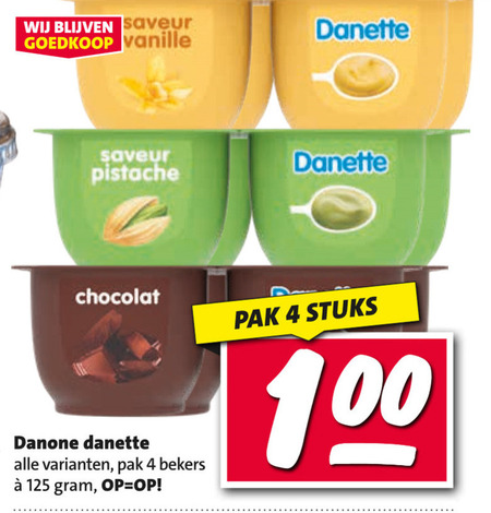 Danette   toetje folder aanbieding bij  Nettorama - details