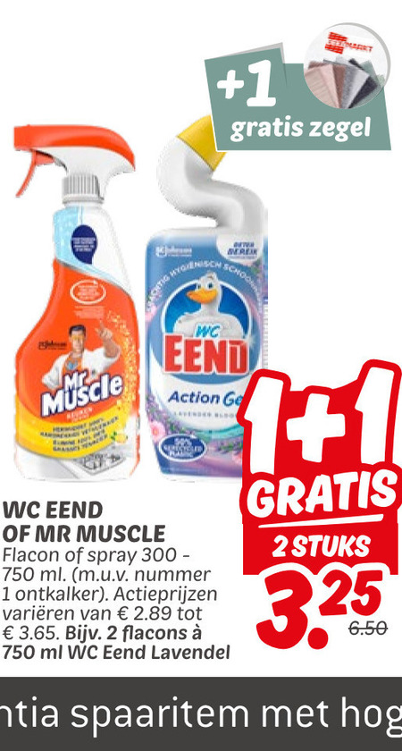 Mr Muscle   toiletreiniger folder aanbieding bij  Dekamarkt - details