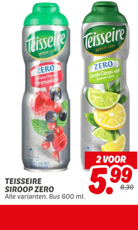 Teisseire   limonadesiroop folder aanbieding bij  Dekamarkt - details
