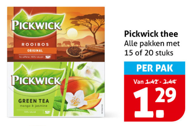 Pickwick   thee folder aanbieding bij  Hoogvliet - details