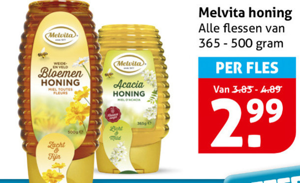 Melvita   honing folder aanbieding bij  Hoogvliet - details