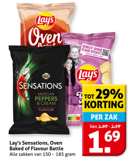Lays   chips folder aanbieding bij  Hoogvliet - details