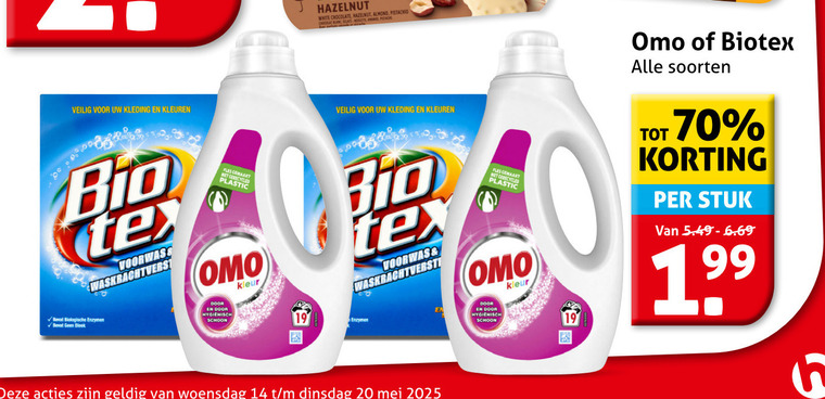 Biotex   wasmiddel, handwasmiddel folder aanbieding bij  Hoogvliet - details
