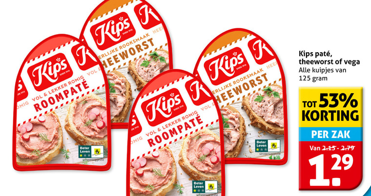Kips   pate, theeworst folder aanbieding bij  Hoogvliet - details