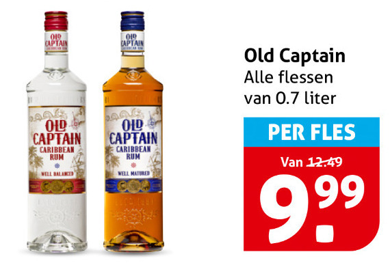 Old Captain   rum folder aanbieding bij  Hoogvliet - details
