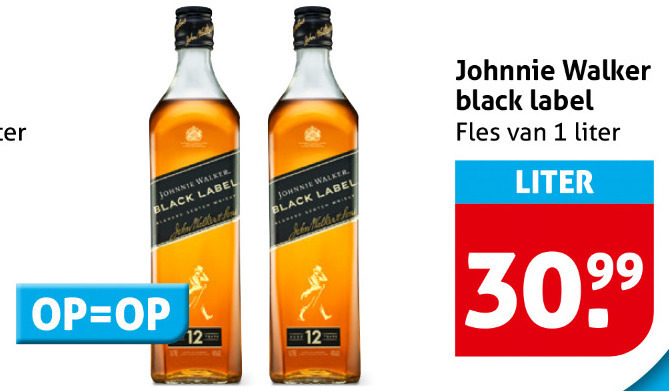Johnnie Walker   whisky folder aanbieding bij  Hoogvliet - details