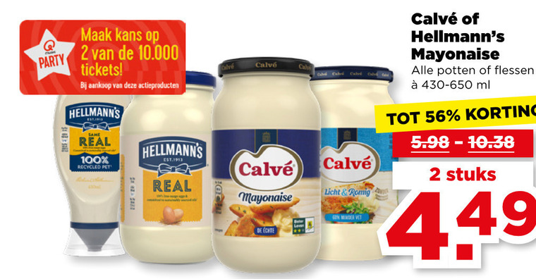 Calve   mayonaise folder aanbieding bij  Plus - details