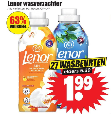 Lenor   wasverzachter folder aanbieding bij  Dirk - details