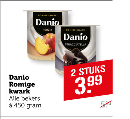 Danone Danio   kwark folder aanbieding bij  Coop - details