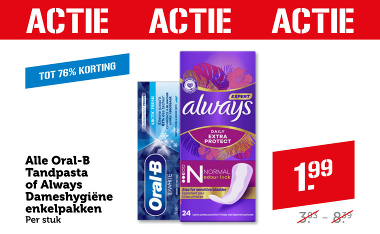 Oral-B   inlegkruisjes, maandverband folder aanbieding bij  Coop - details