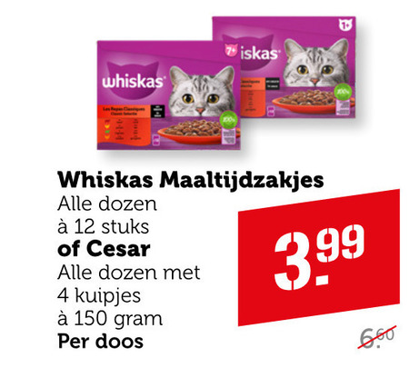Whiskas   kattenvoer, hondenvoer folder aanbieding bij  Coop - details