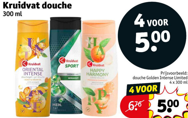 Kruidvat Huismerk   douchegel folder aanbieding bij  Kruidvat - details