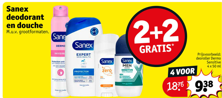 Sanex   douchegel, deodorant folder aanbieding bij  Kruidvat - details