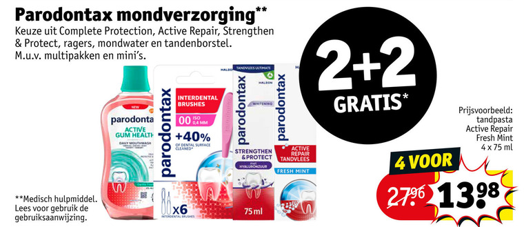 Paradontax   tandpasta folder aanbieding bij  Kruidvat - details
