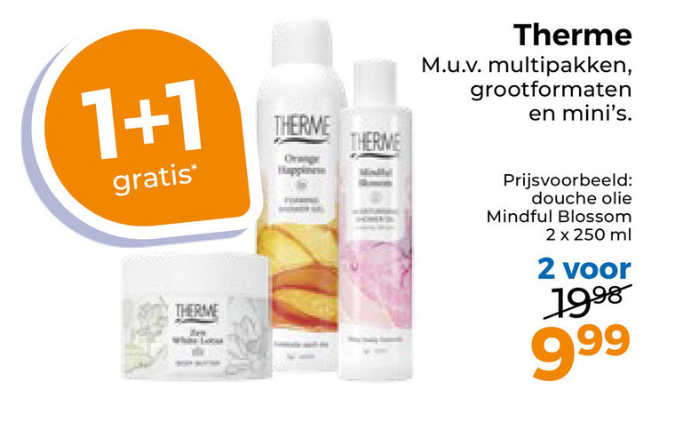 Therme   douchegel folder aanbieding bij  Trekpleister - details