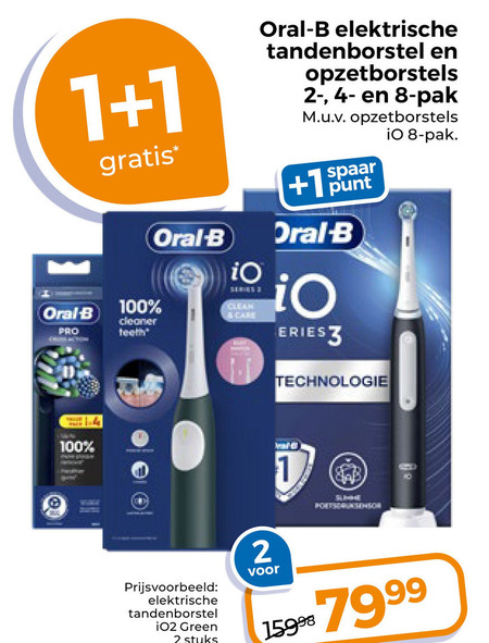 Braun Oral-B   electrische tandenborstel, opzetborstel folder aanbieding bij  Trekpleister - details