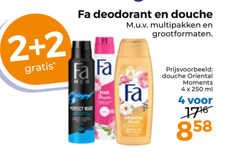 Fa   deodorant, douchegel folder aanbieding bij  Trekpleister - details