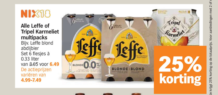 Leffe   speciaalbier, blikje bier folder aanbieding bij  Albert Heijn - details