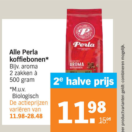 Perla   koffiebonen folder aanbieding bij  Albert&nbsp;Heijn - details