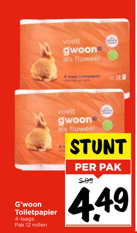 Gwoon   toiletpapier folder aanbieding bij  Vomar - details
