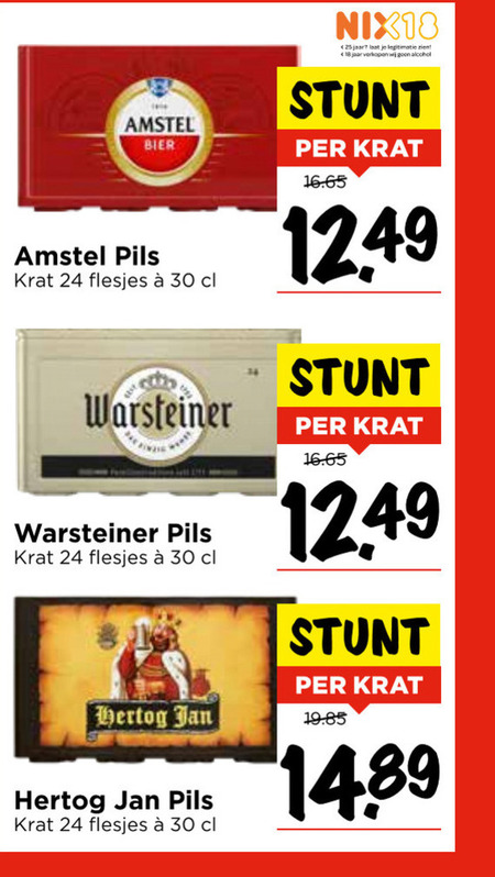 Warsteiner   krat bier folder aanbieding bij  Vomar - details